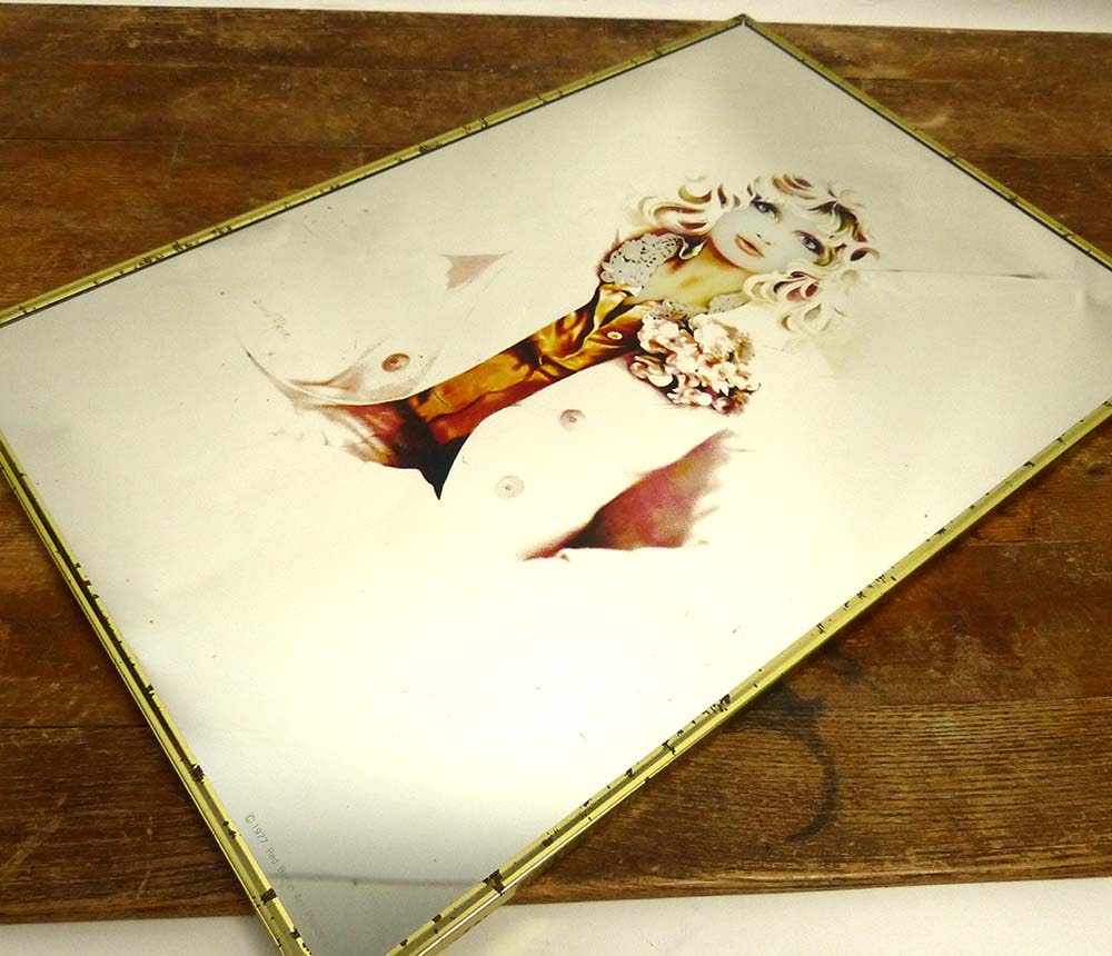 1977 Sara Moon / サラムーン パブミラー / 壁掛け 鏡 【中古