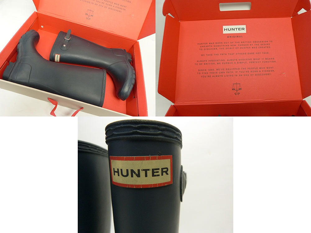 ���å��� HUNTER �ϥ󥿡� �쥤��֡��� �쥤�󥷥塼�� UK13(19cm����)(Ȣ�դ�)����š�