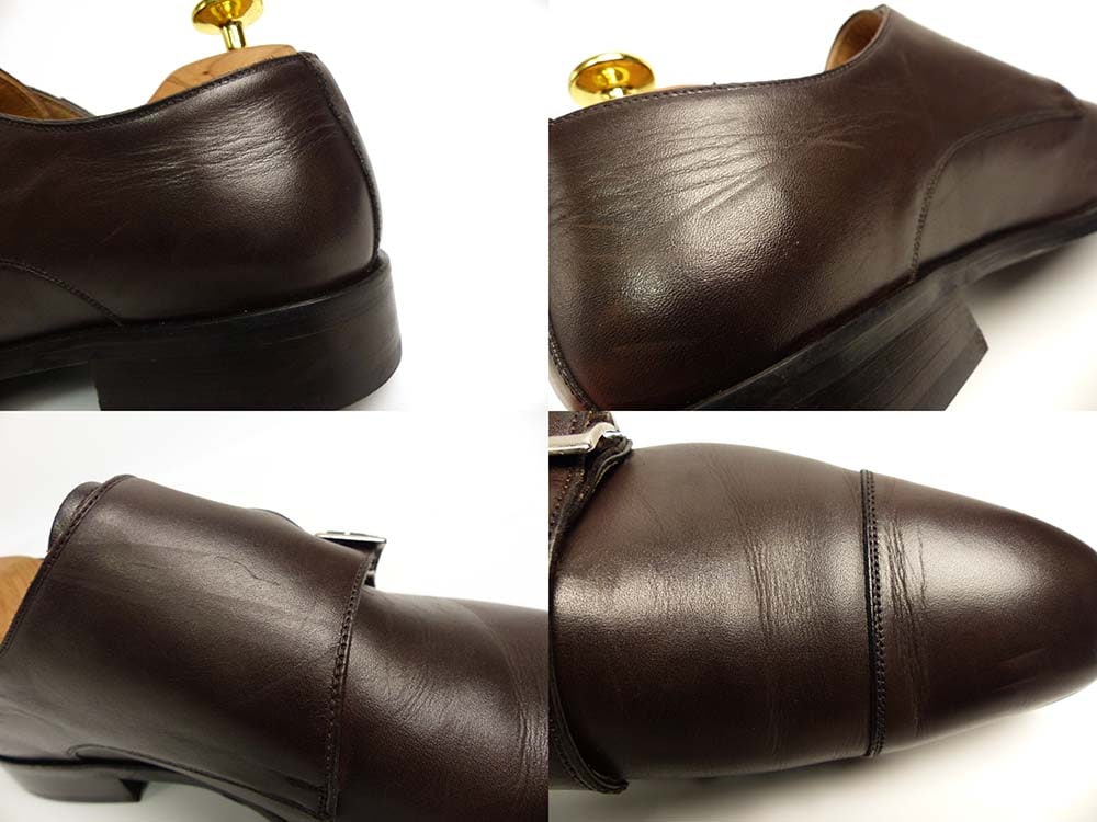 未使用　BUCCHUS イタリア系　ダブルモンクストラップ　40 1/2 未使用 BUCCHUS イタリア系 ダブルモンクストラップ 40 1/2