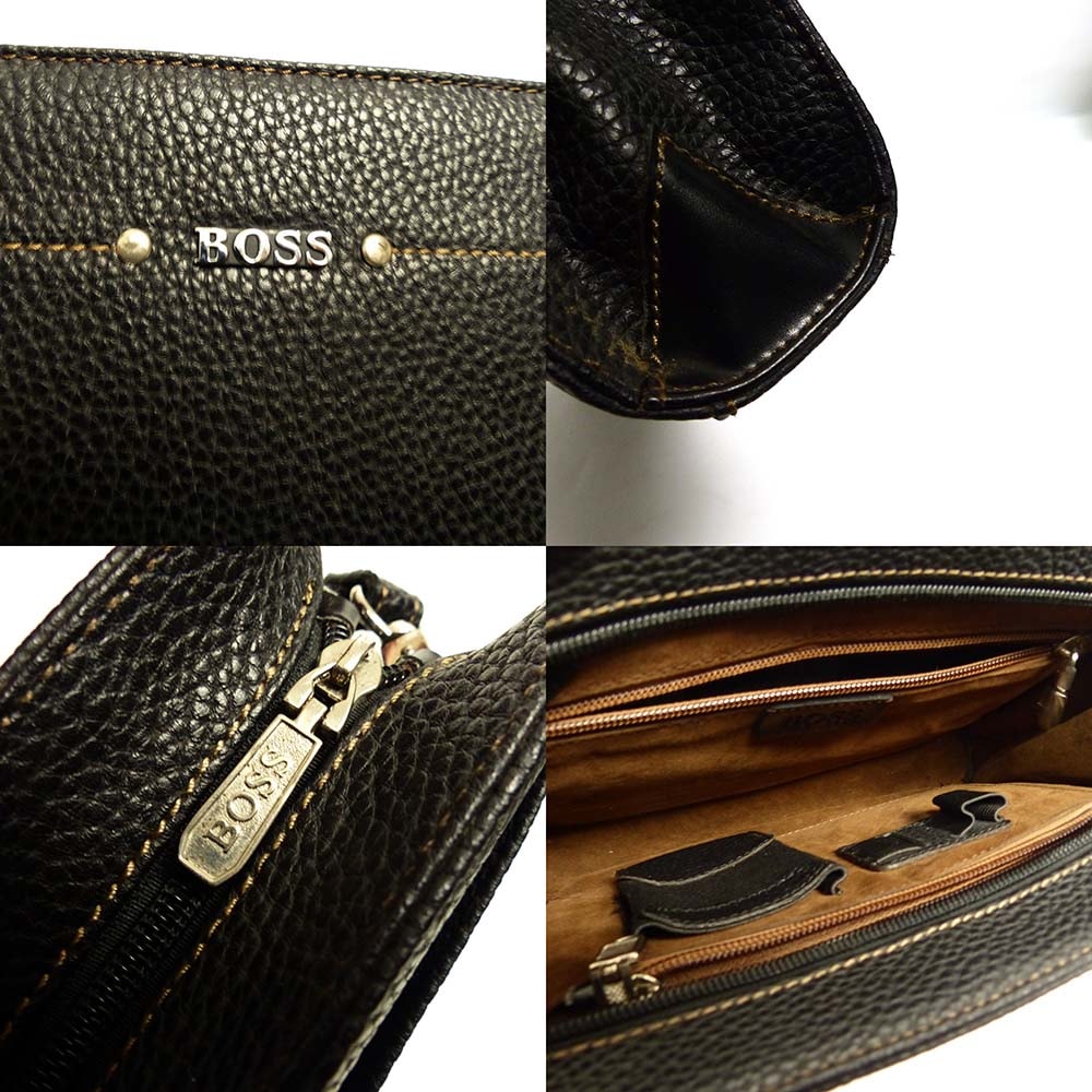 HUGO BOSS / ヒューゴボス レザー セカンドバッグ / クラッチ