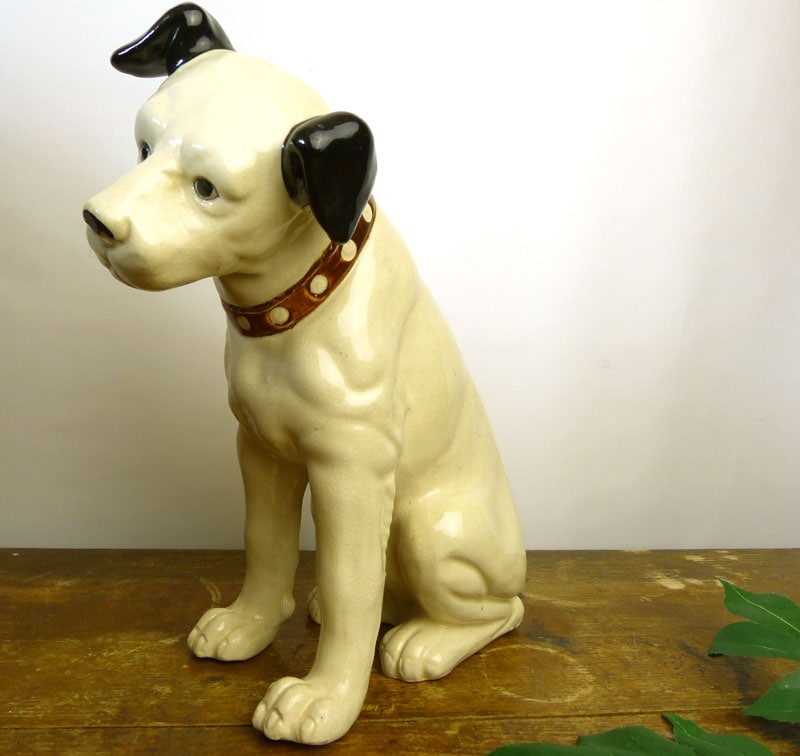 赤*ン様 【稀少】ビクター Victor ニッパー 犬 蓄音機 インテリア 置物 希少】ビクター Victor ニッパー犬 陶器製置物 インテリア雑貨