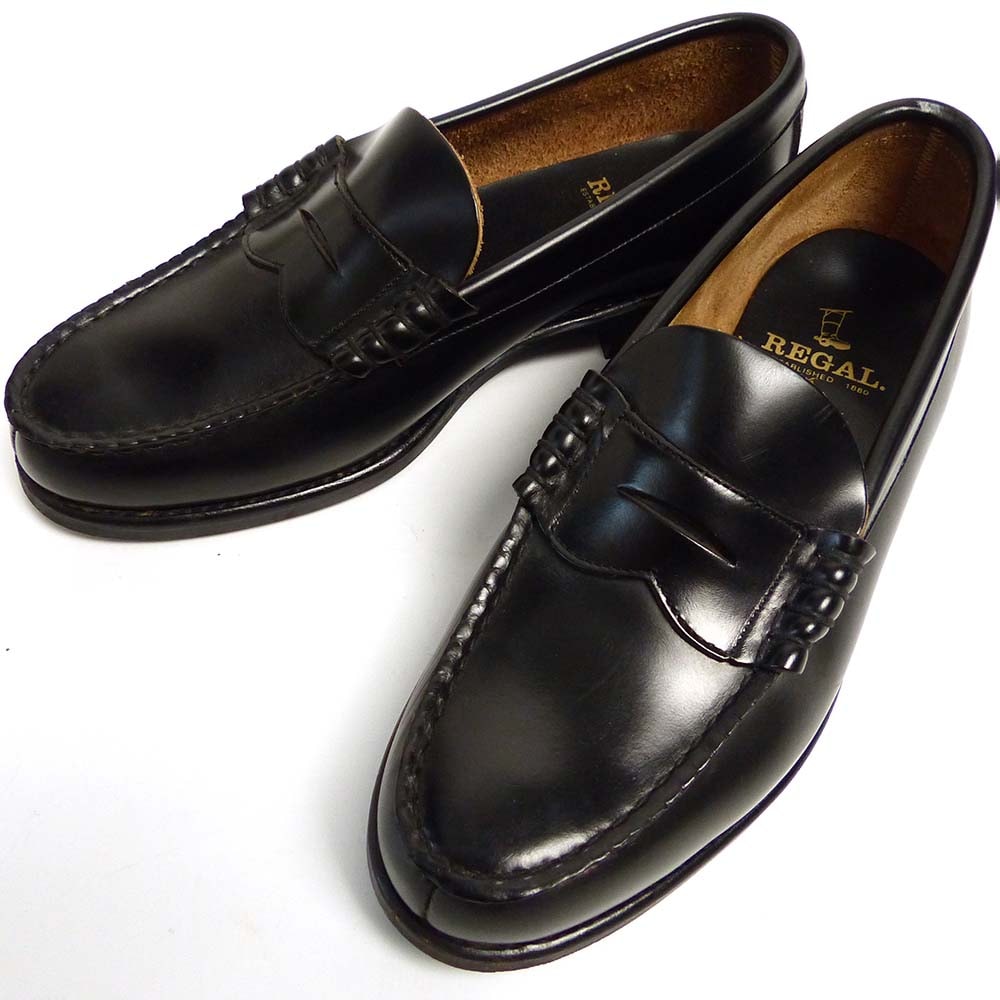 極美品REGAL リーガルコインローファー2177 ブラウン24cm