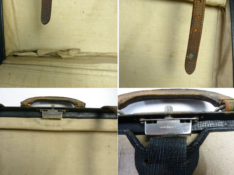 希少】1930～40's ステッカー付ビンテージ レザースーツケース