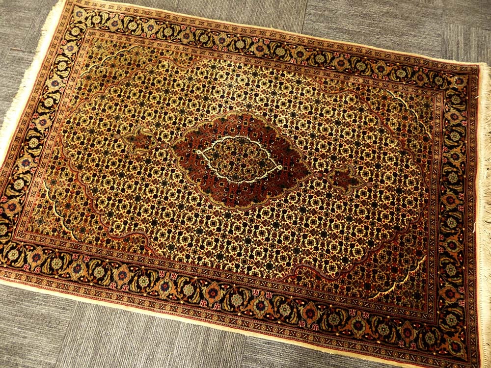 中古)年代物 ペルシャ絨毯 手織りペルシャ絨毯 中古 美品 シールジャン