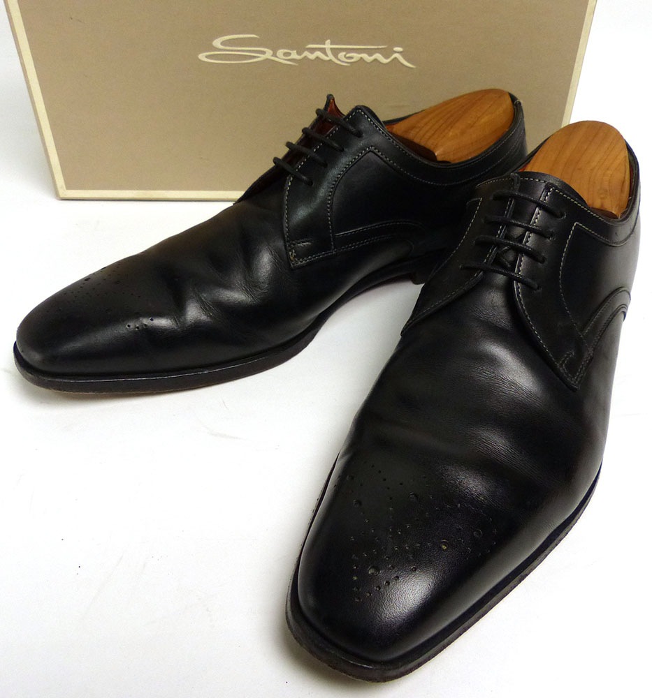 新品　未使用　イタリア製　サントーニ　ドレスシューズ　8.5 楽天市場】【半額以下】 サントーニ Santoni ダービー レース