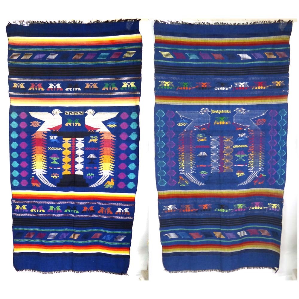 グアテマラ刺繍 タペストリー ビンテージ パヤ