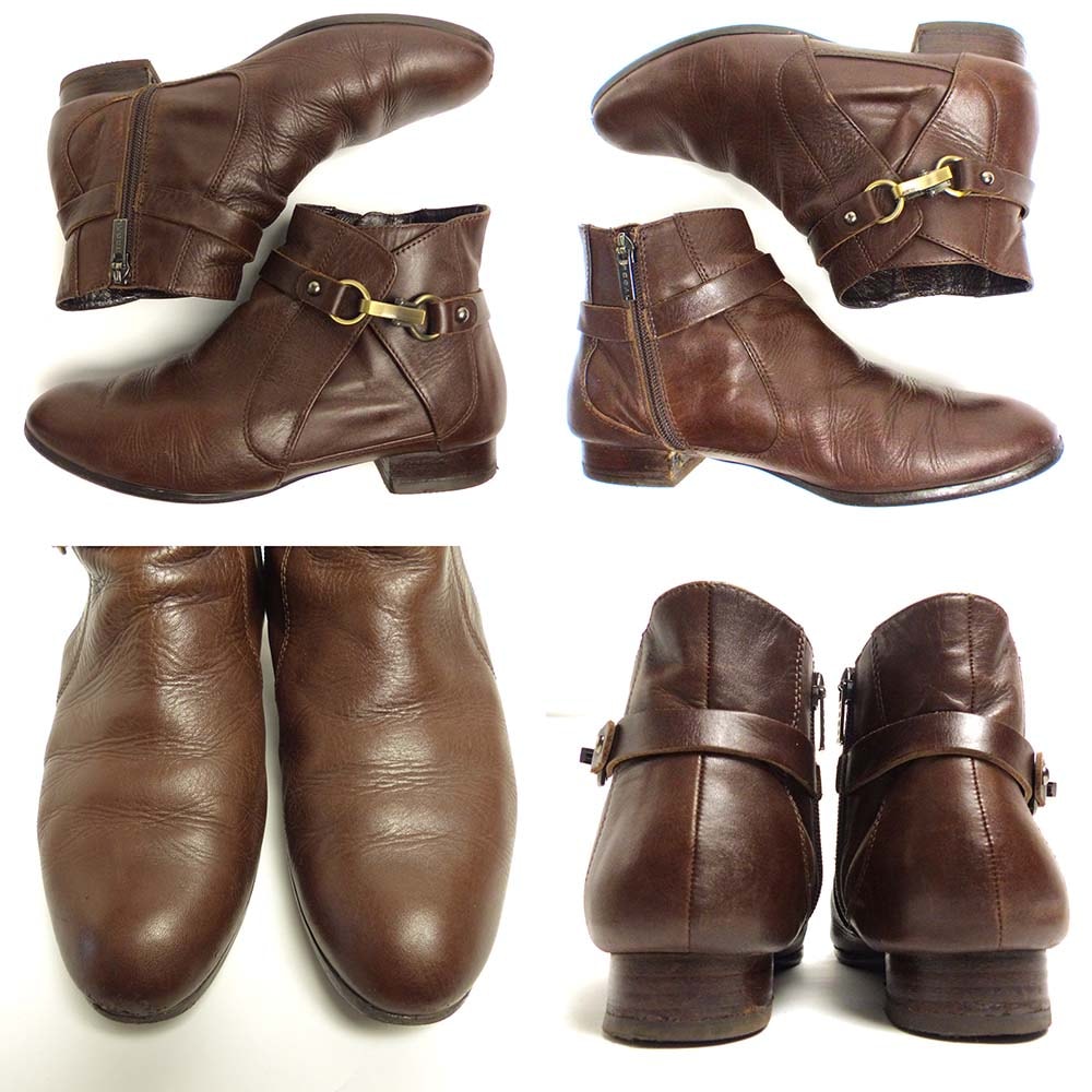 【未使用に近い】REGAL リーガル サイドジップ ブーツ F80A レザー REGAL / リーガル サイドジップブーツ 24(24cm相当)(レディース