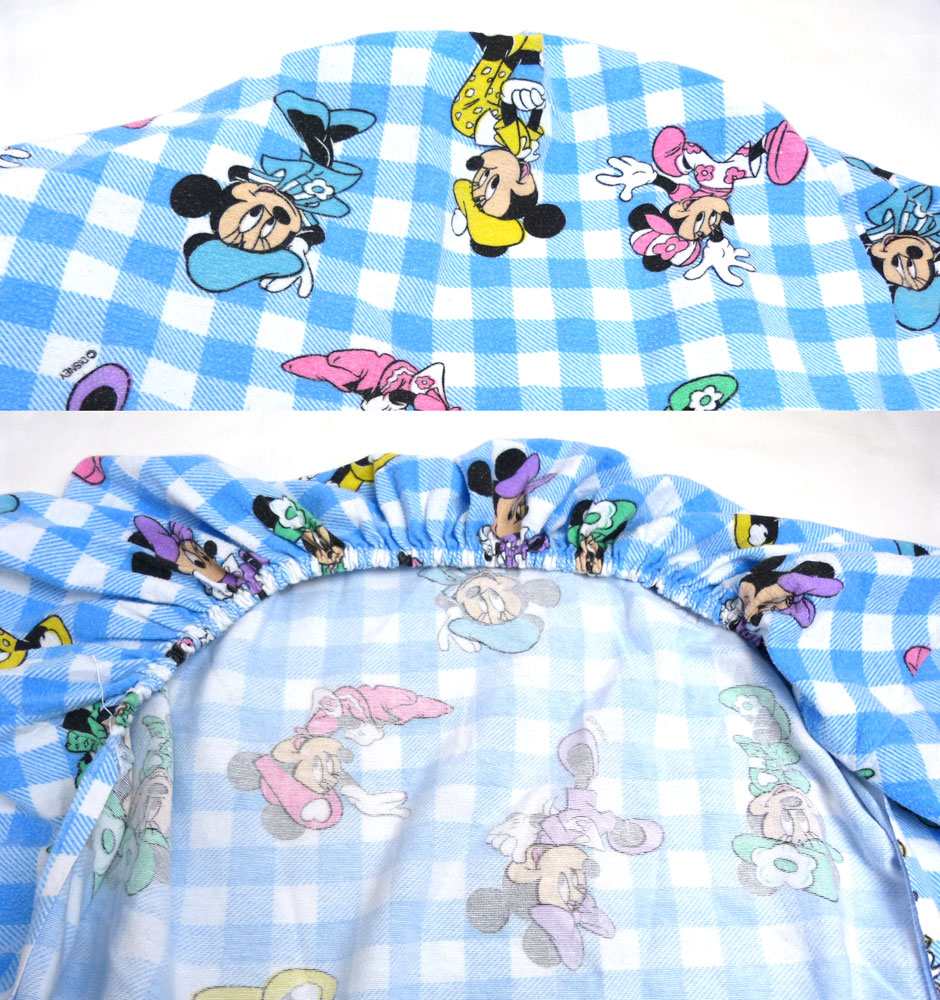 ディズニー ミニーマウス キャラクター ビンテージ ボックスシーツ 2 150cm 中古 リメイク生地 アンティーク雑貨 シーツ リメイク素材 ブランド中古革靴 ビンテージ雑貨の通販ならawesome アウソム