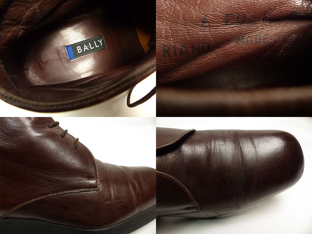 イタリア製 BALLY スエード レースアップ ビジネス ダークブラウン バリー 訳あり】イタリア製 BALLY/ バリー スクエアトゥ ブーツ US7