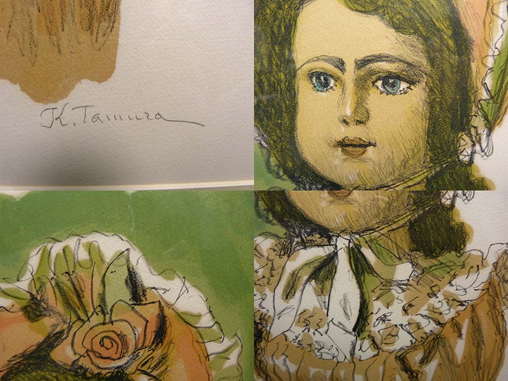 田村孝之助『フランス人形』 版画 / リトグラフ(エディション・直筆