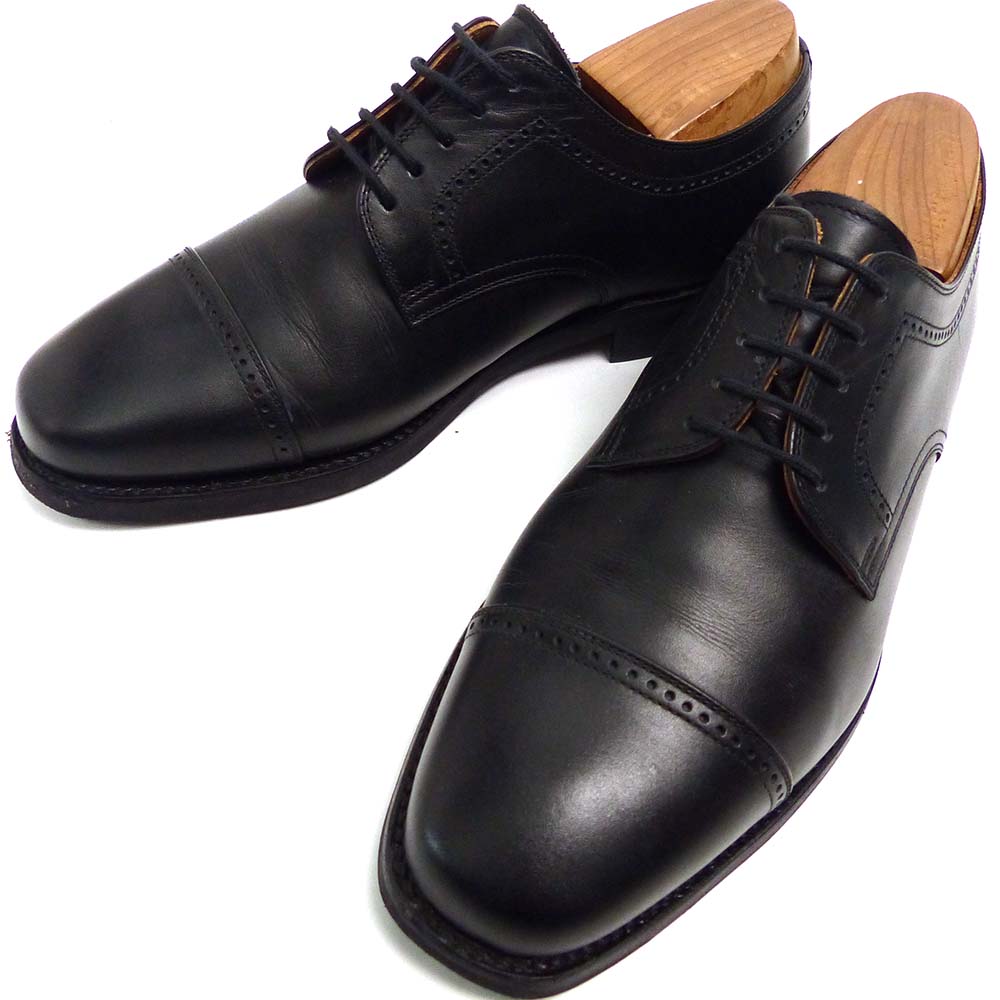 【美品】Scotch Grain ブラック キャップトゥ シューズ 26cm スコッチグレインキャップトゥシューズ