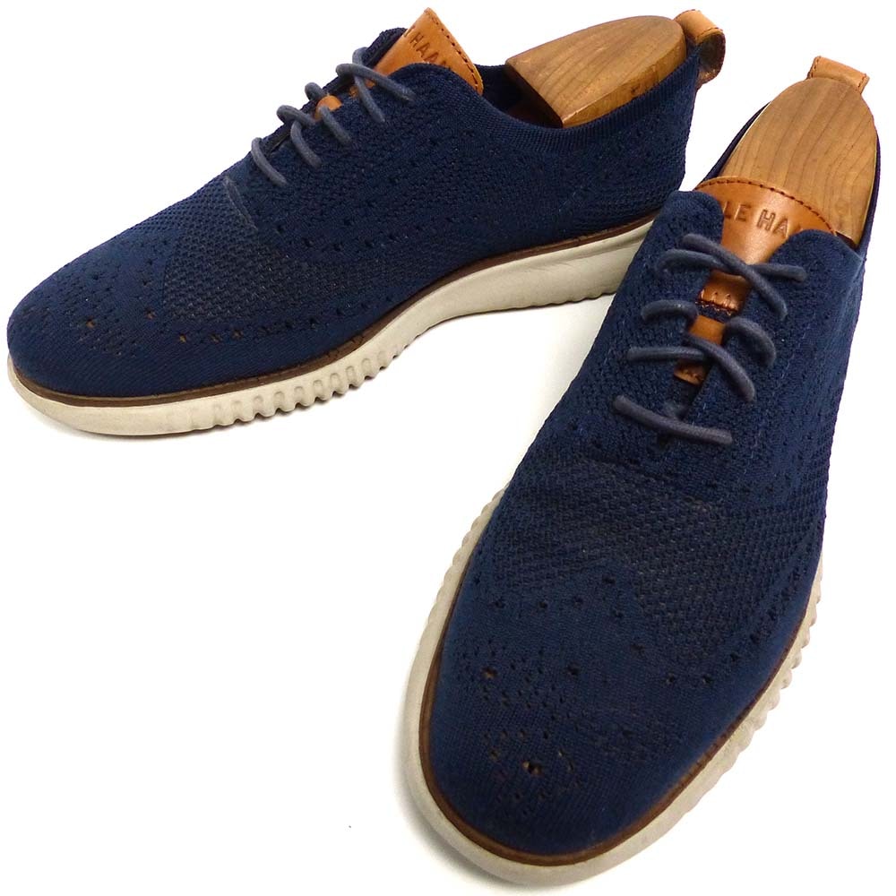 COLE HAAN Zero Grand ネイビー スニーカー 8W 25.5 COLE HAAN ZEROGRAND / コールハーン オックスフォード