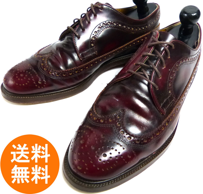 フランス製 Old River ロングウイングチップシューズ 42(27cm相当