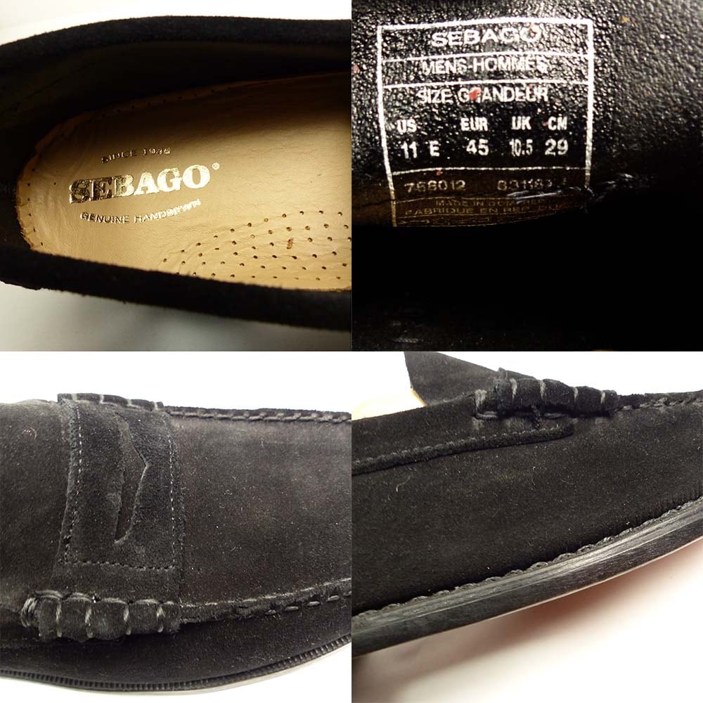 未使用】SEBAGO / セバゴ スエード コイン(ペニー)ローファーUS11E