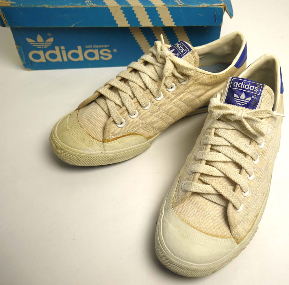 �ڴ����ۥ�����ơ��� 1980s ������ adidas / ���ǥ����� Tennis-crack ���ˡ�������27.0(27cm����)(��󥺡�Ȣ�դ�)����š�