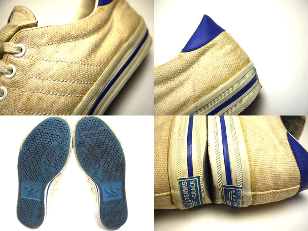 �ڴ����ۥ�����ơ��� 1980s ������ adidas / ���ǥ����� Tennis-crack ���ˡ�������27.0(27cm����)(��󥺡�Ȣ�դ�)����š�