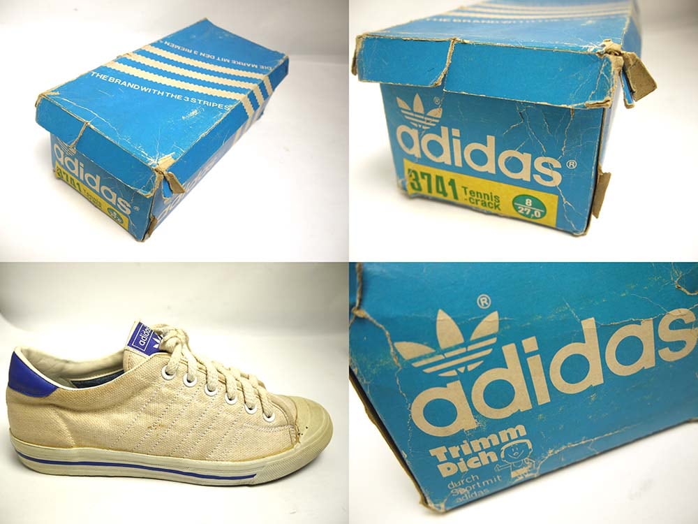 �ڴ����ۥ�����ơ��� 1980s ������ adidas / ���ǥ����� Tennis-crack ���ˡ�������27.0(27cm����)(��󥺡�Ȣ�դ�)����š�