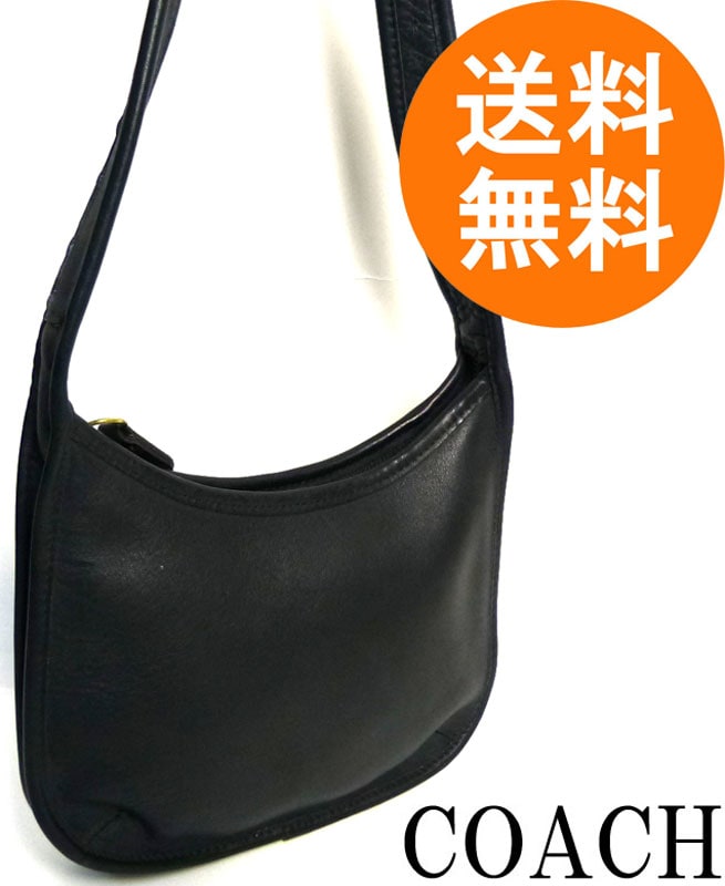 USA製オールドコーチ OLD COACH レザーショルダーバッグ (黒/ブラック 