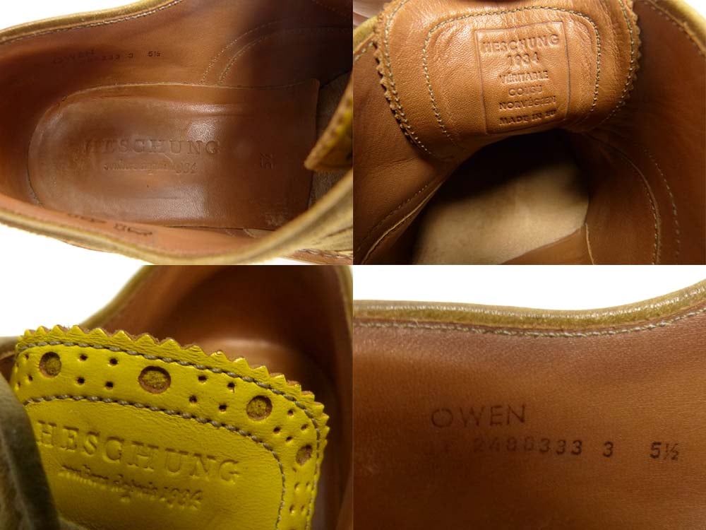 HESCHUNG / エシュン ［OWEN］3色 ウイングチップシューズ UK5 1