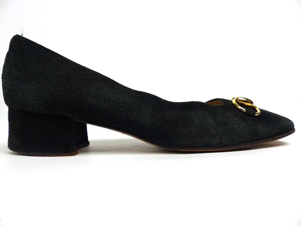 イタリア製 GUCCI / グッチ スエードパンプス /ヒール 7 1/2B(24.5cm 