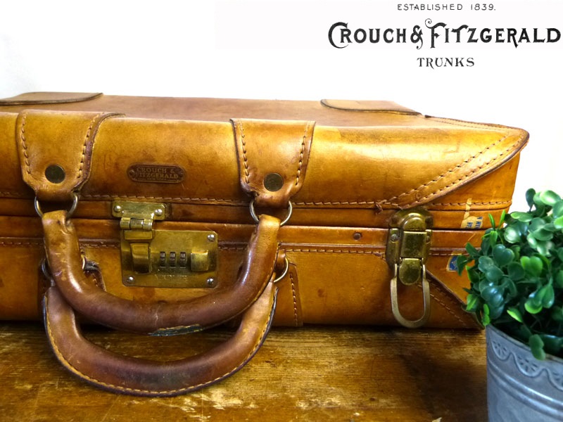 希少】Crouch & Fitzgerald ビンテージ ダイヤルロック式レザースーツ 