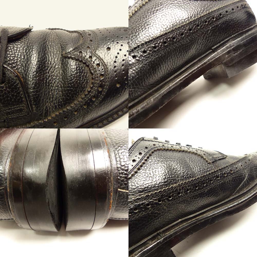 773【美品】リーガル 676 ウイングチップ メダリオン シボ革 25EE REGAL / リーガル 676 シボ革 ウイングチップシューズ 24 1/2EE