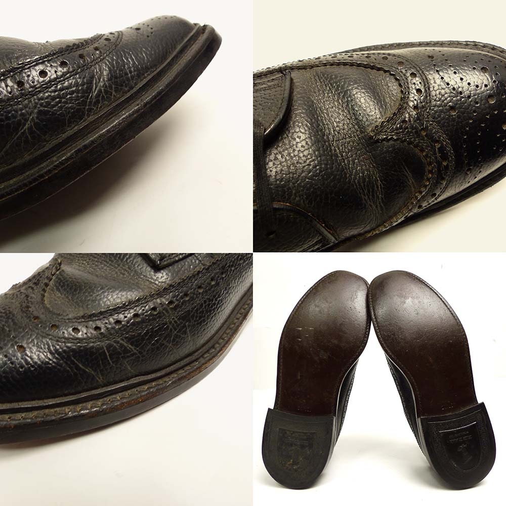 773【美品】リーガル 676 ウイングチップ メダリオン シボ革 25EE REGAL / リーガル 676 シボ革 ウイングチップシューズ 24 1/2EE