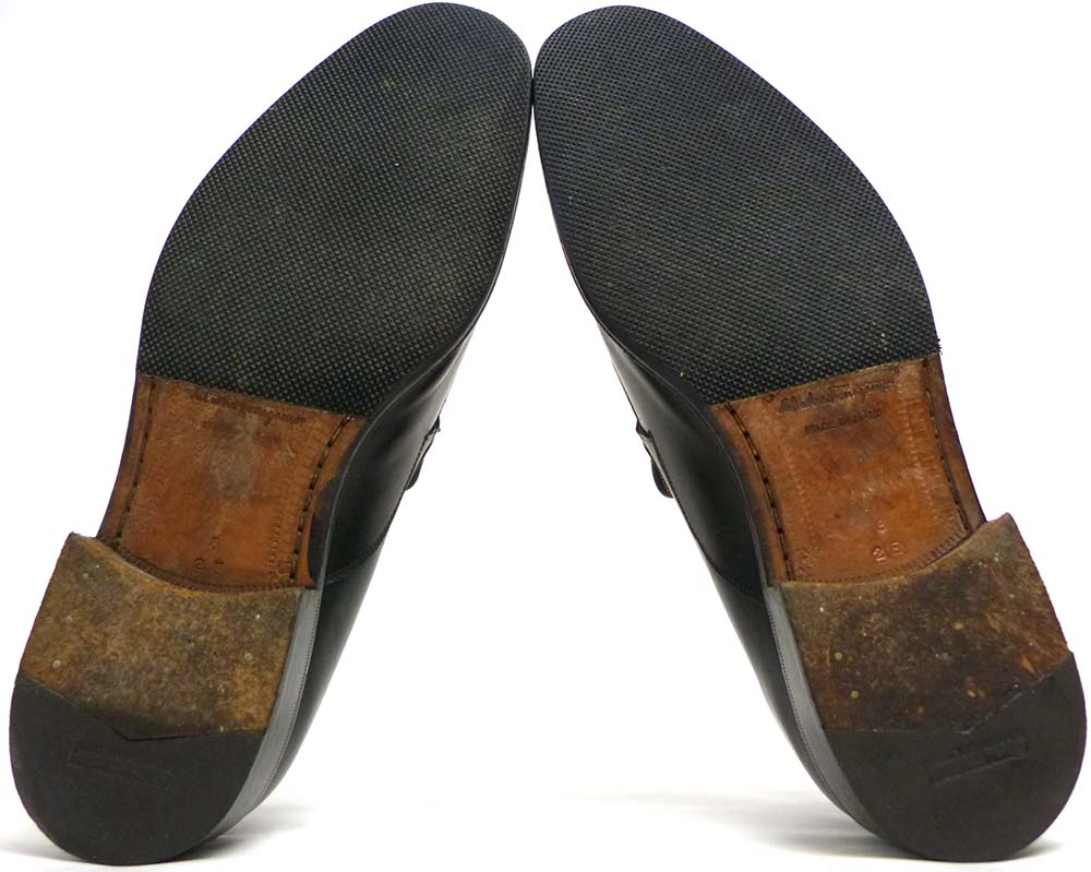 サルバトーレフェラガモ ピットローファー  イタリア製　8.1/2   ww ビンテージ○Salvatore Ferragamoビットローファー黒size 11 1/2