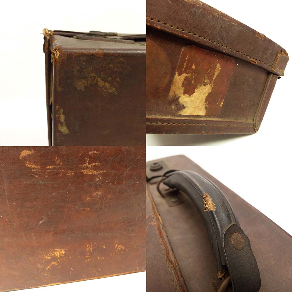 訳あり】ヴィンテージ ミニ トランク / オールド スーツケース(鍵なし