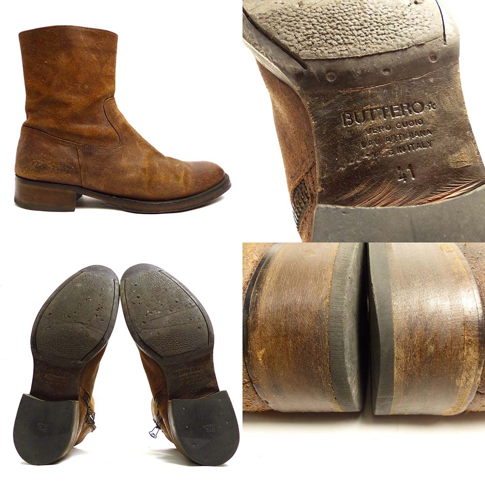 ��������ۥ����ꥢ�� BUTTERO / �֥åƥ� �����ɥ��åץ֡��ġ�41(27cm����)����š�