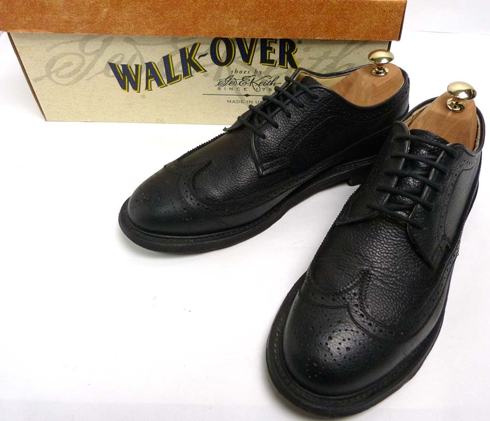 WALK OVER CAMBRIDGE ウォークオーバー ウィングチップシューズ USA製 WALK-OVER /ウォークオーバー シボ革 ウイングチップ