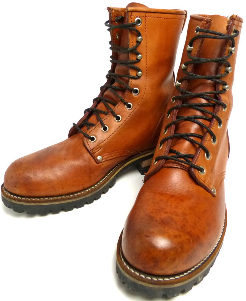 ヴィンテージ SHIKA 編み上げワークブーツ 8(25.5cm相当)(メンズ