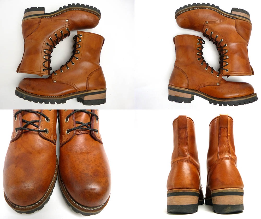 ヴィンテージ SHIKA 編み上げワークブーツ 8(25.5cm相当)(メンズ