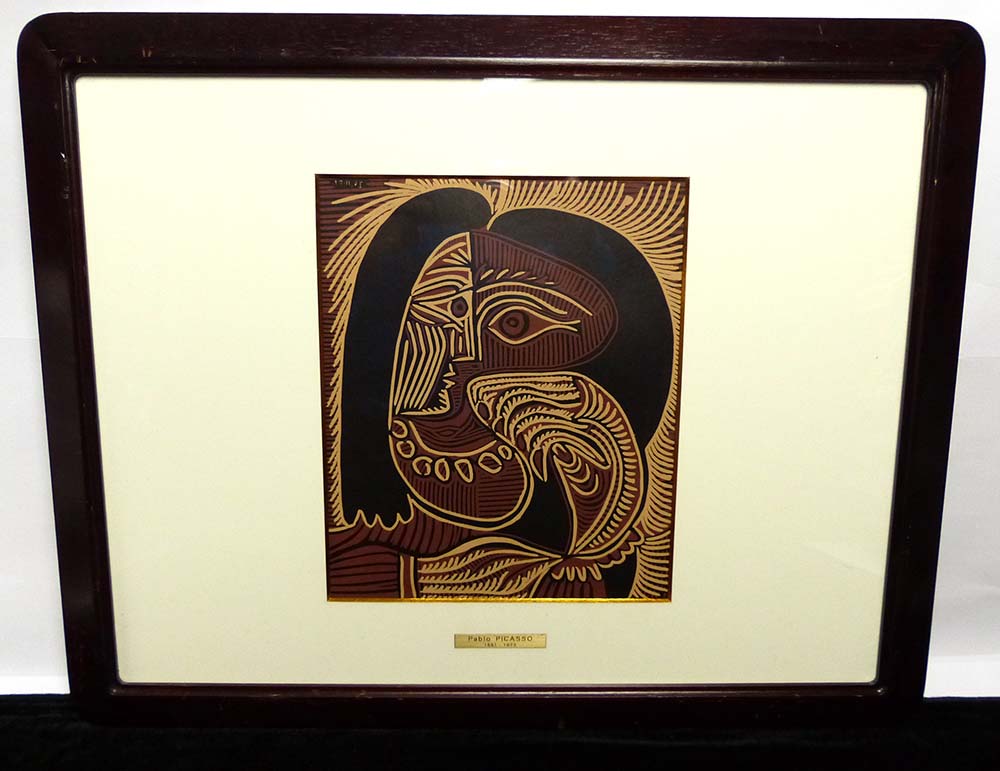パブロ・ピカソ / picasso リトグラフ / リノカット版画【中古