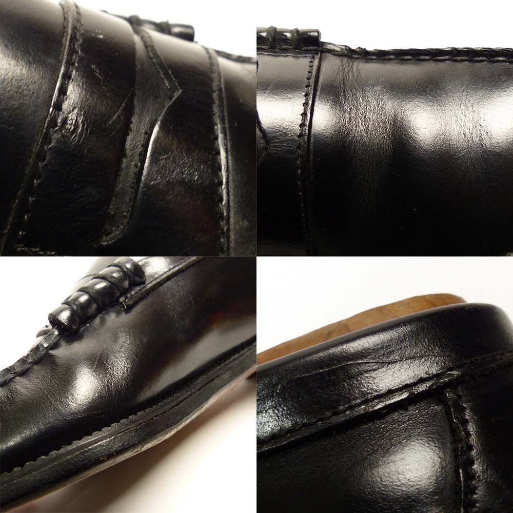 26cm相当◆FLORSHEIM ペニーローファー コイン フローシャイム レザーシューズ 革靴 古着 ダークバーガンディ /J96