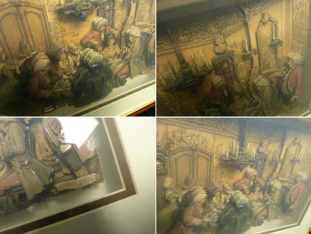 ANTON PIECK アントンピック シャドーボックス 3D絵画 立体的絵画 木製