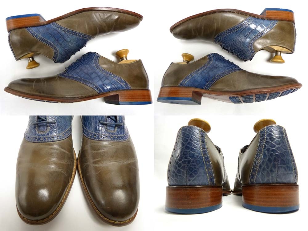 新品・箱付き COLE HAAN サドルシューズ 革靴 厚底 9.5(27.5) COLE HAAN 最大52%☆土日限定 コールハーン シューズ 靴