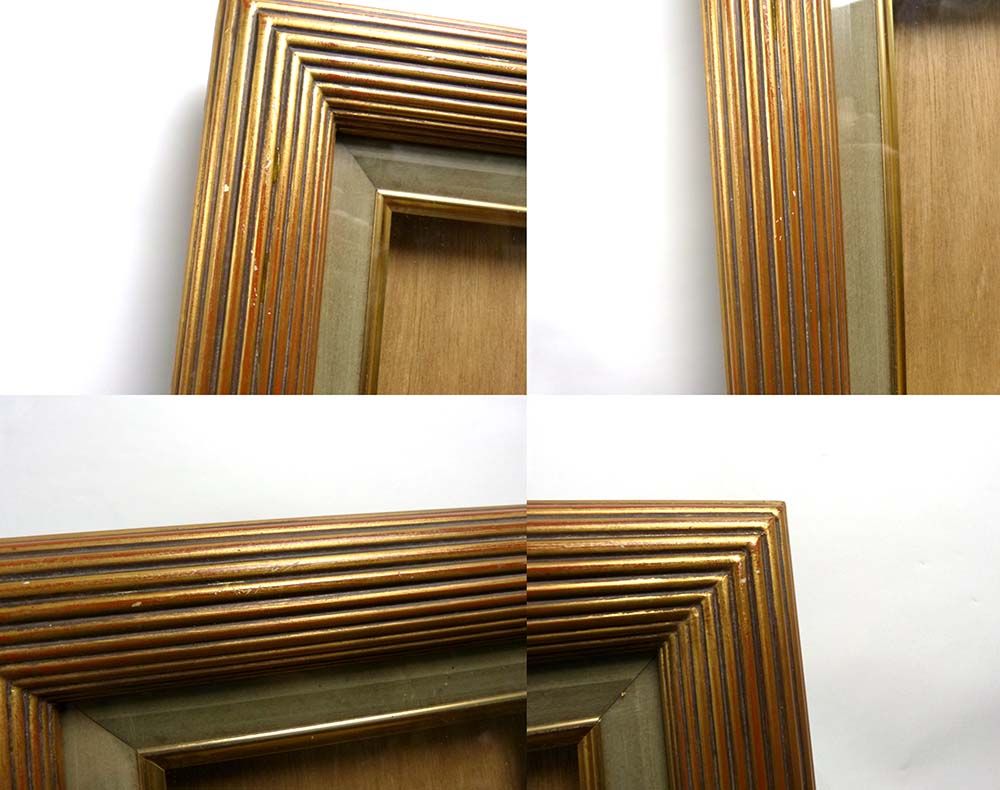 レトロ ヴィンテージ オールド シャビーな金色木製額縁 フレーム (油彩