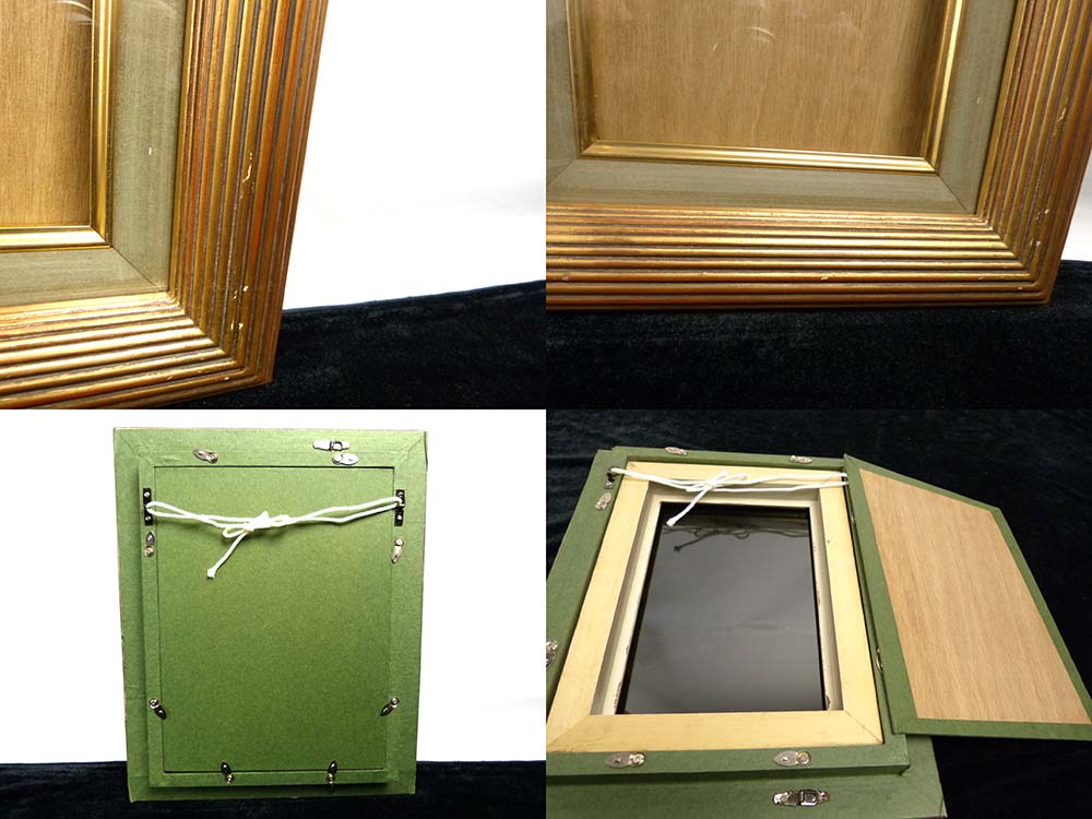 レトロ ヴィンテージ オールド シャビーな金色木製額縁 フレーム (油彩