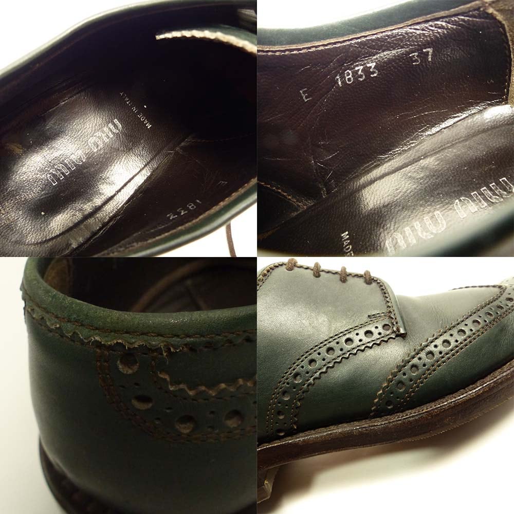 �����ꥢ���ߥ奦�ߥ奦 / MIU MIU ����ꥪ�� �����󥰥��åץ��塼�� 37(24cm����)(��ǥ�������Ȣ�դ�)����šۡ�����̵����