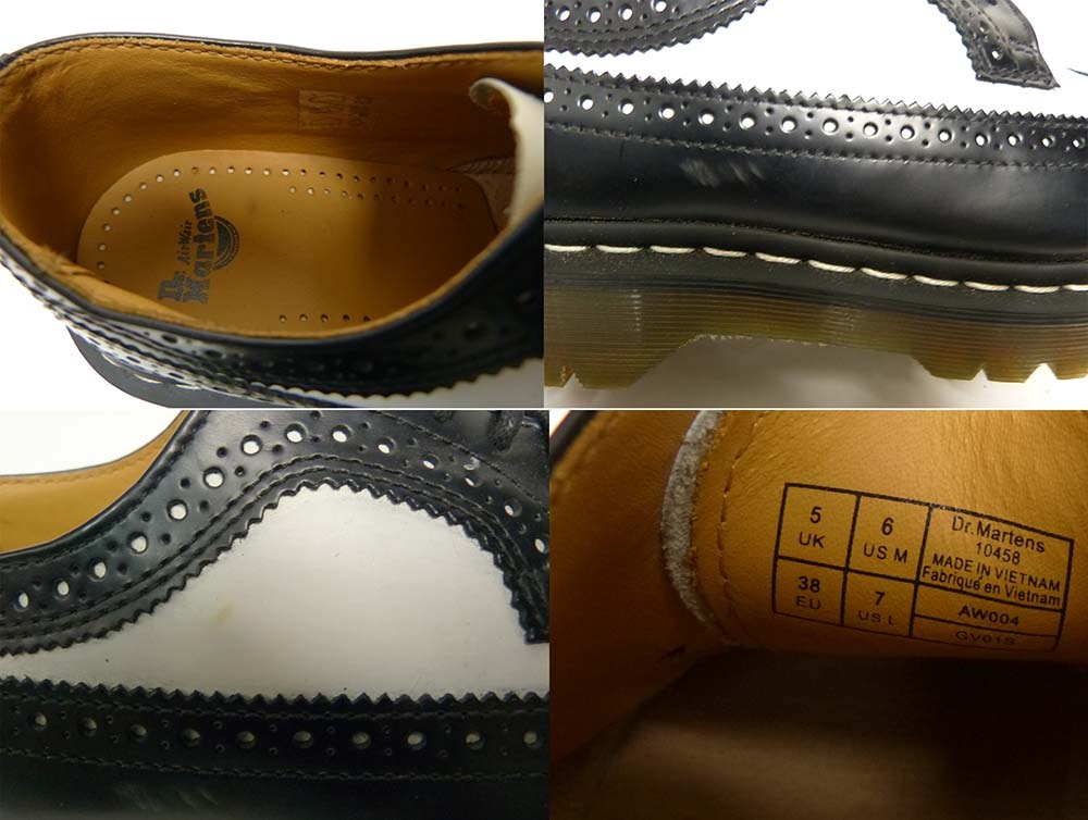 ドクターマーチン 5ホール 2トーン Dr.Martens 10458 5ホール ウィング