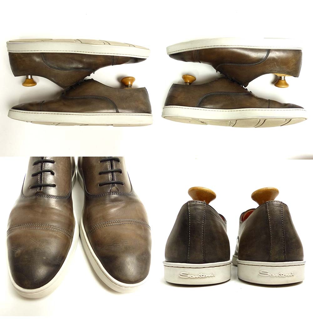 イタリア製 SANTONI / サントーニ レザースニーカー UK10（29cm相当