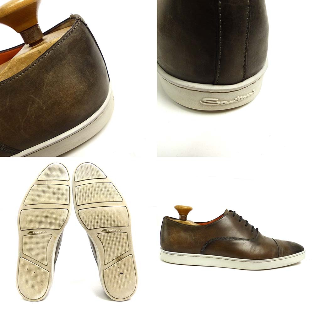 イタリア製 SANTONI / サントーニ レザースニーカー UK10（29cm相当