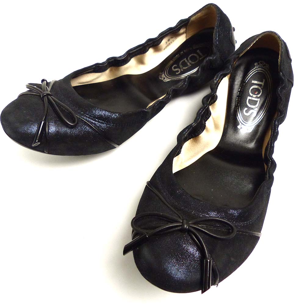 �����ꥢ�� TOD'S /�ȥå� �ե�åȥ��塼��  / �Х쥨���塼��  / �ɥ饤�ӥ󥰥��塼�� 38 1/2(25.5cm����)(��ǥ�����)����š�