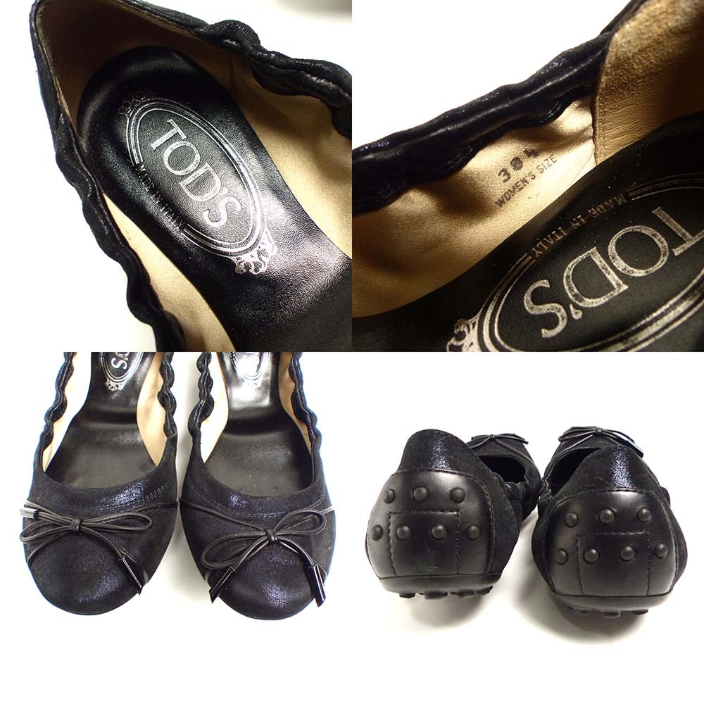 �����ꥢ�� TOD'S /�ȥå� �ե�åȥ��塼��  / �Х쥨���塼��  / �ɥ饤�ӥ󥰥��塼�� 38 1/2(25.5cm����)(��ǥ�����)����š�