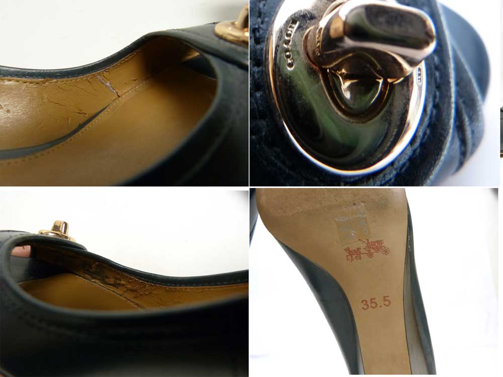 ���������COACH ������ �쥶���ѥ�ץ�/�ҡ��롡35.5(22.5cm)(��ǥ�����)����š�