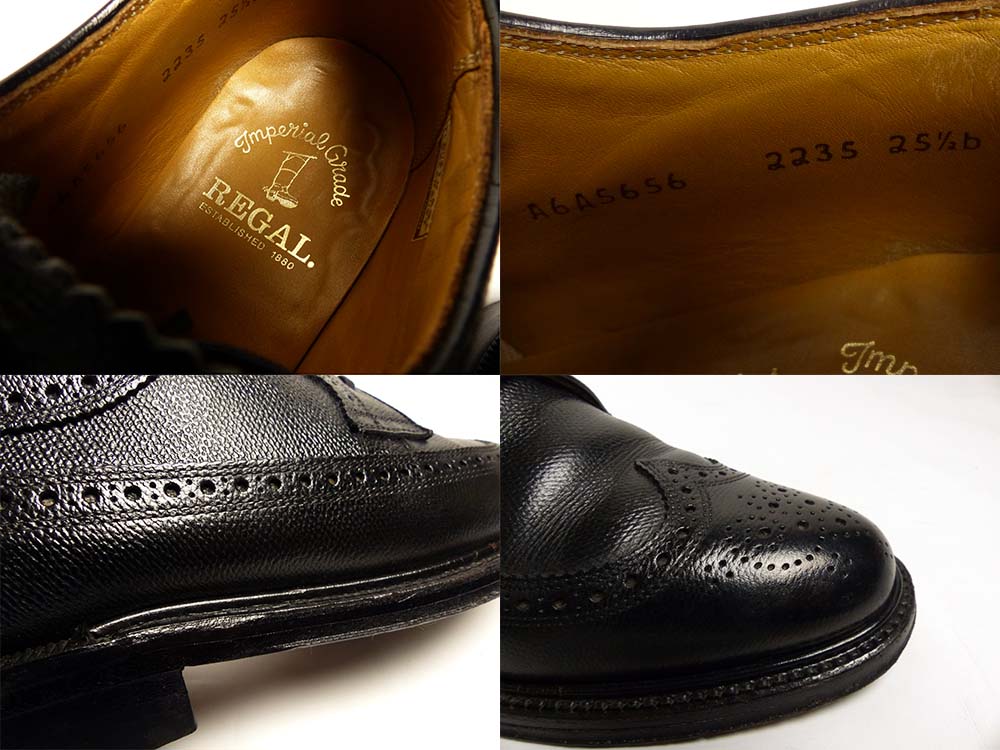 REGAL リーガル　高級インペリアルグレード　2235 シボ革　黒　25.5 新品未使用級✨REGAL リーガル 2235 シボ革 インペリアル