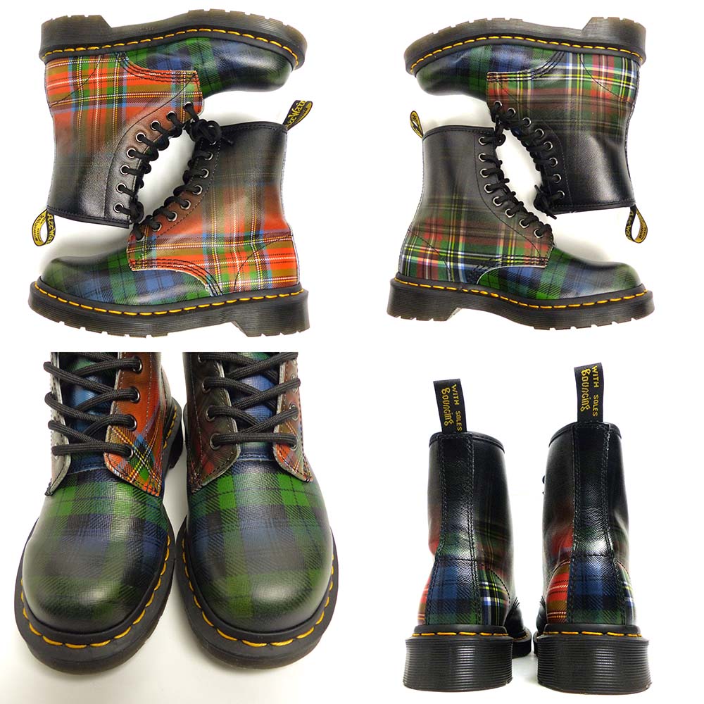 Dr. Martens ドクターマーチン　タータンチェック 赤 美品 中古・古着通販】Dr.Martens (ドクターマーチン) 3ホール