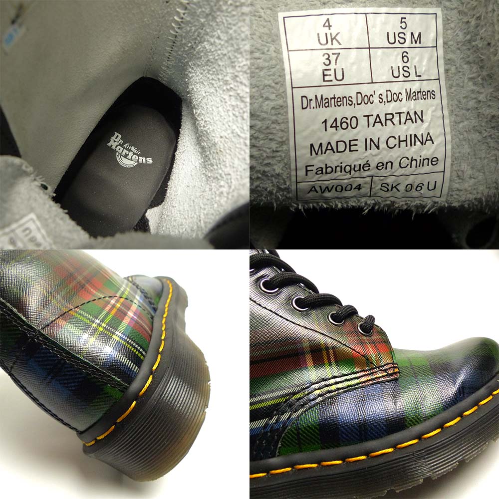美品】Dr.Martens /ドクターマーチン 8ホール タータンチェック ブーツ