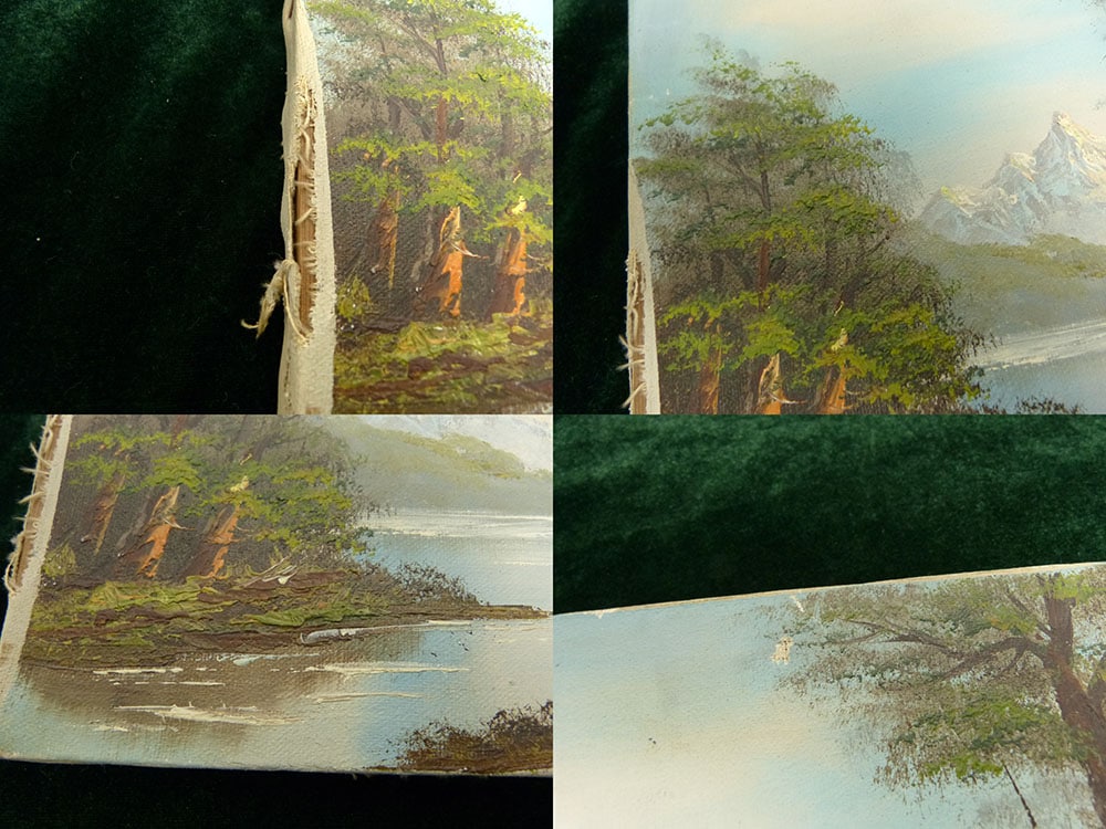 戦前？ 古い 板絵 油彩 油絵 古道具 アンティーク No.3 戦前
